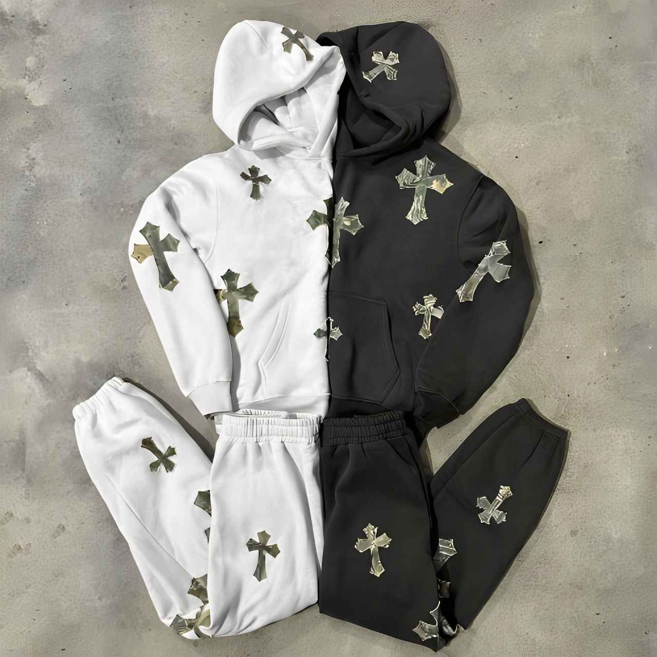 Crossed Hoodie and Jogger set